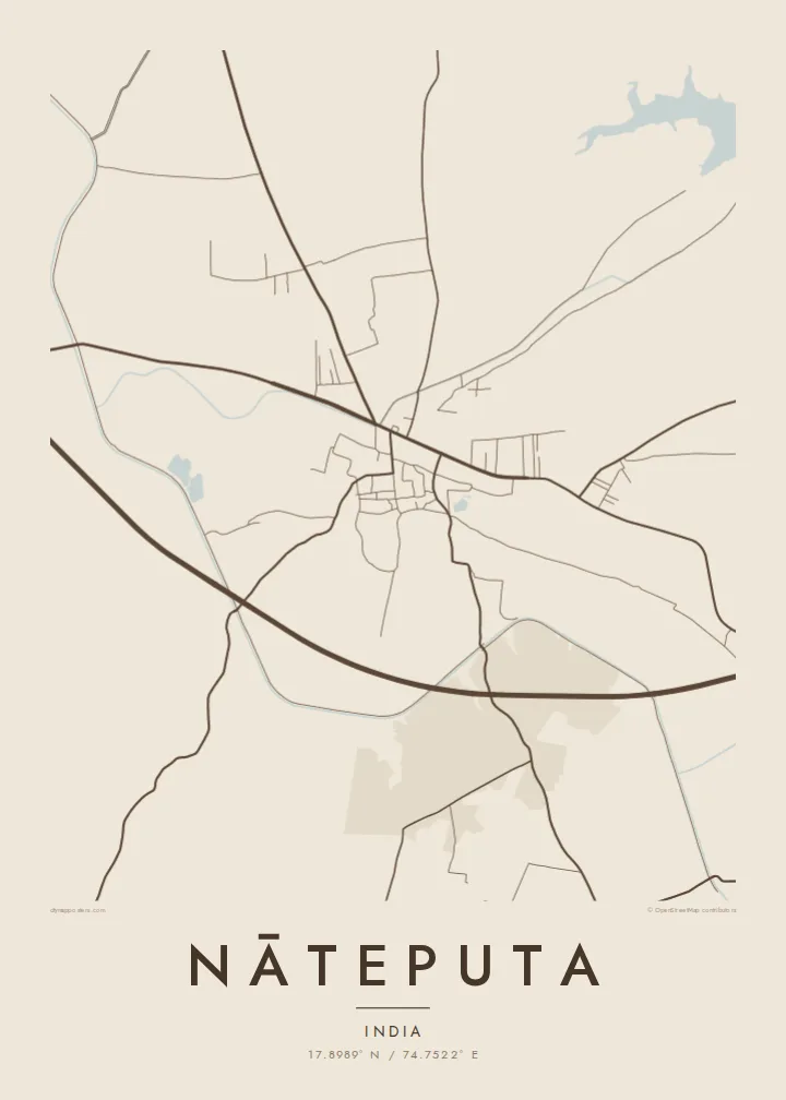 Nāteputa map poster — Sand