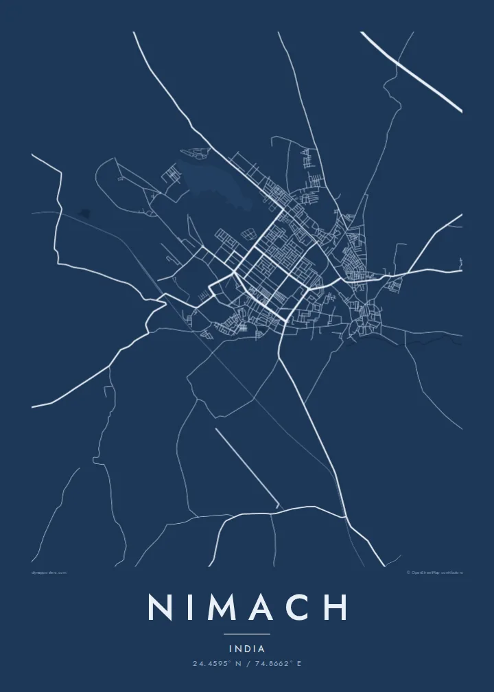 Nimach map poster — Blueprint
