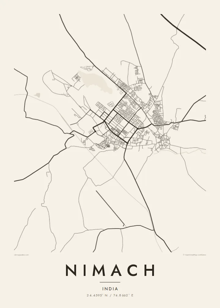 Nimach map poster — Paper