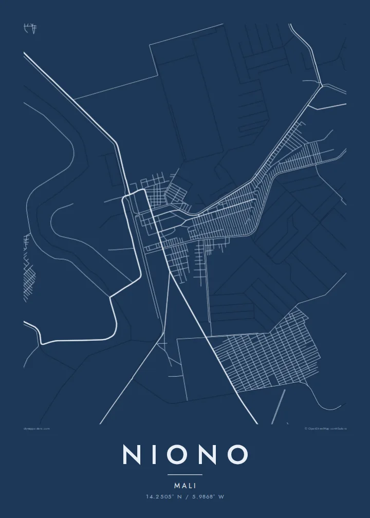 Niono map poster — Blueprint