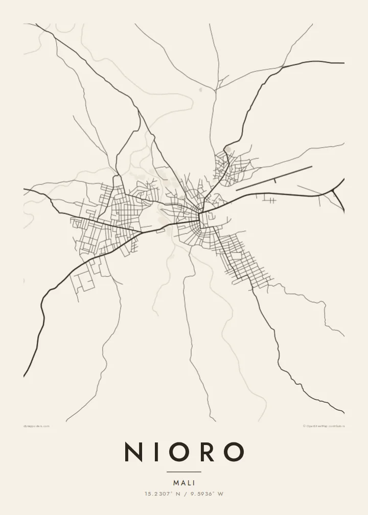 Nioro map poster — Paper