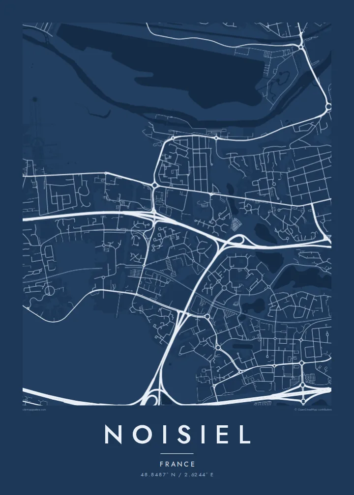 Noisiel map poster — Blueprint
