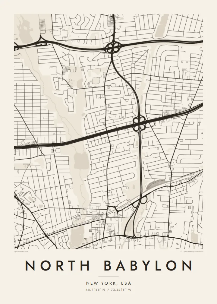 North Babylon map poster — Paper