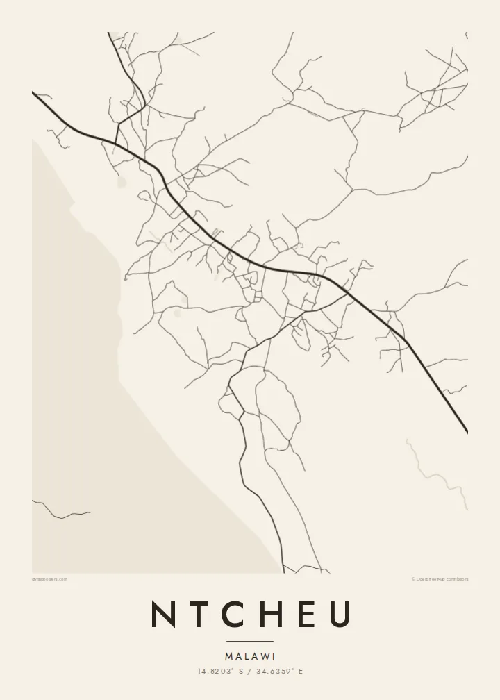 Ntcheu map poster — Paper
