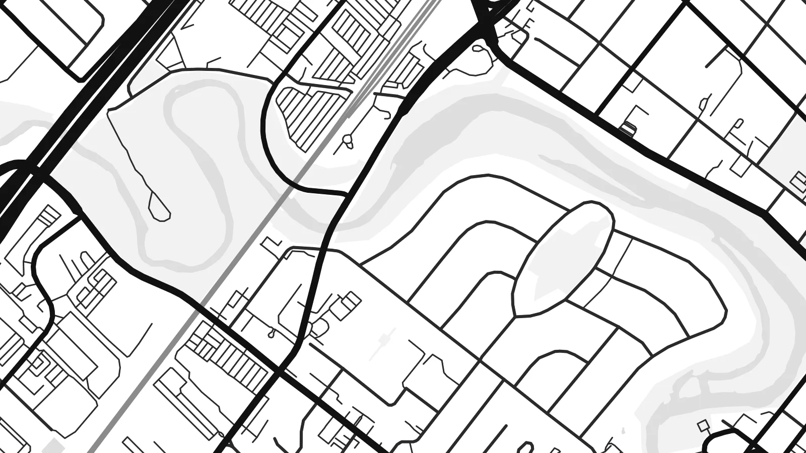 Close-up of the Oakville map poster at print resolution