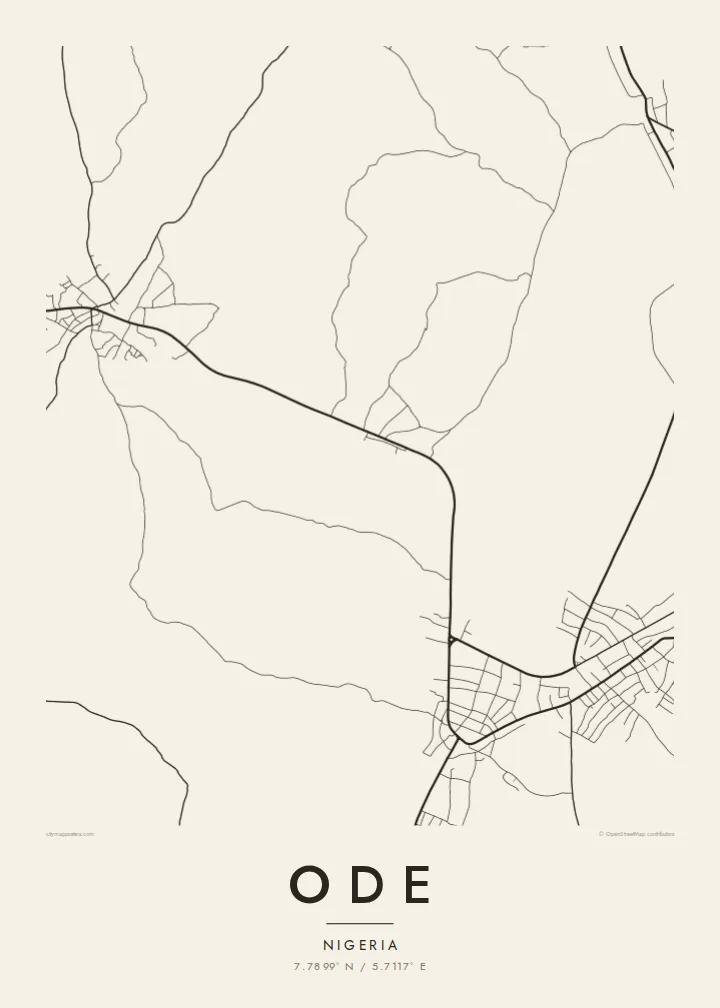 Ode map poster — Paper