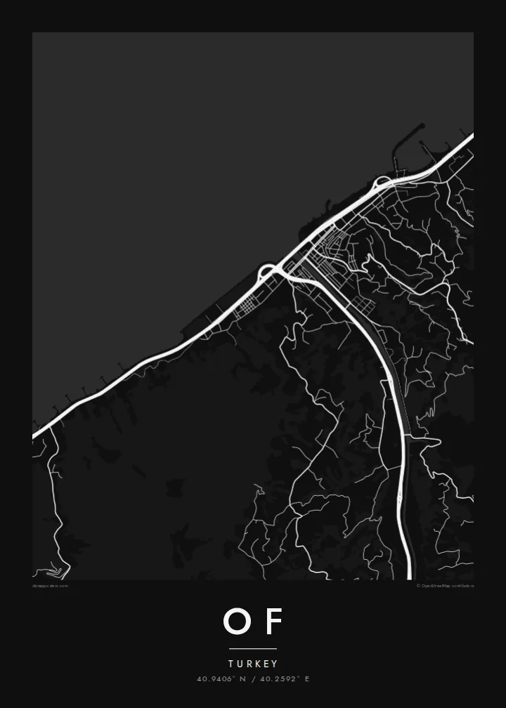 Of map poster — Noir style