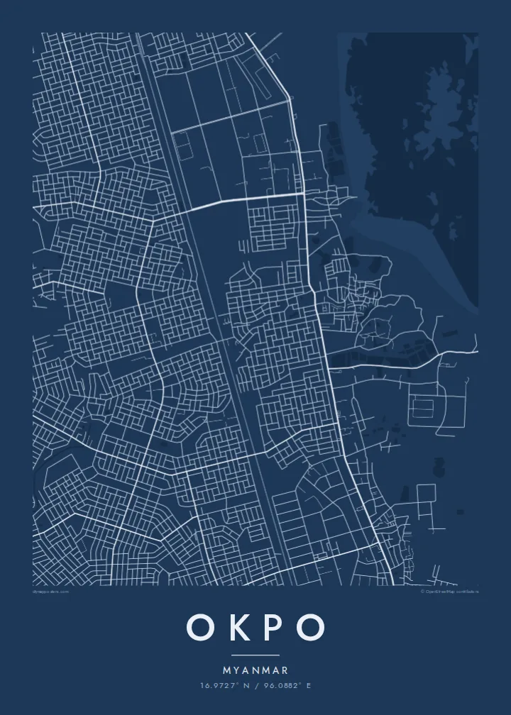 Okpo map poster — Blueprint
