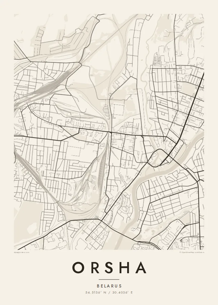 Orsha map poster — Paper style