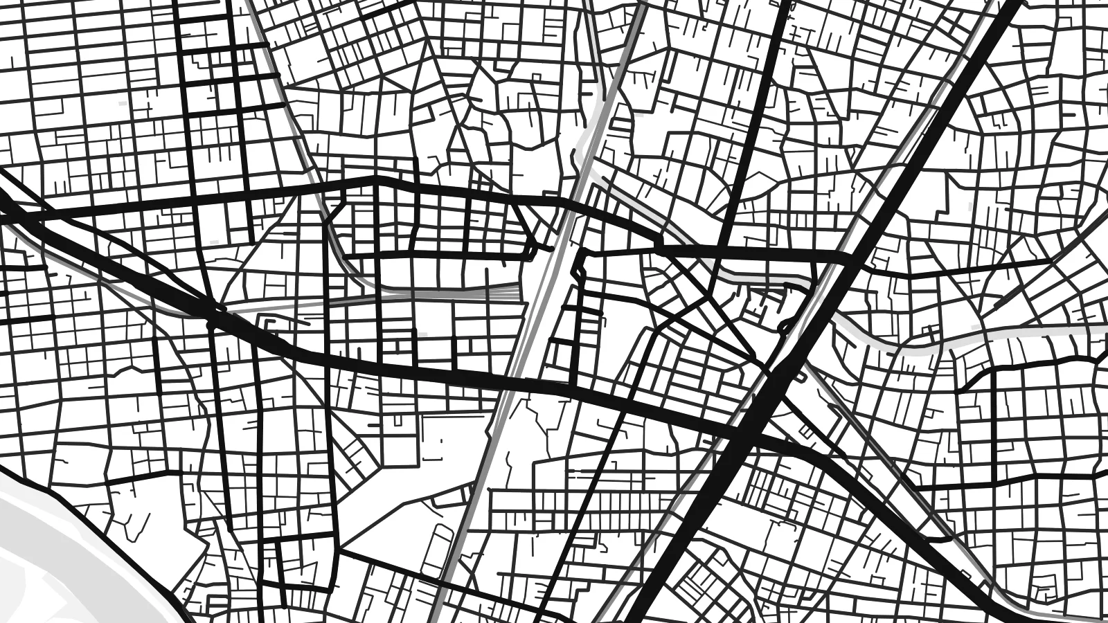 Close-up of the Ōta map poster at print resolution