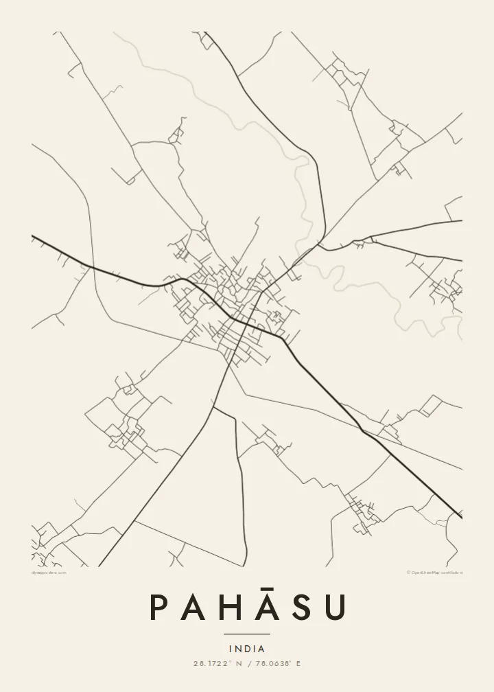 Pahāsu map poster — Paper