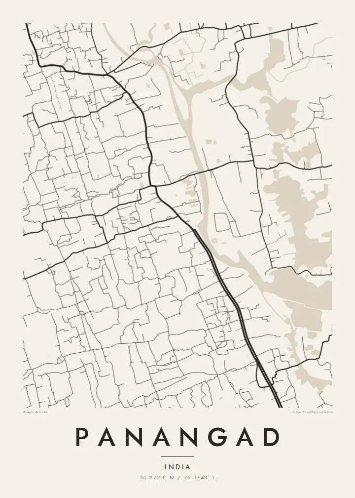Panangad map poster — Paper