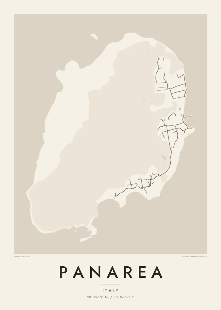 Panarea map poster — Paper style