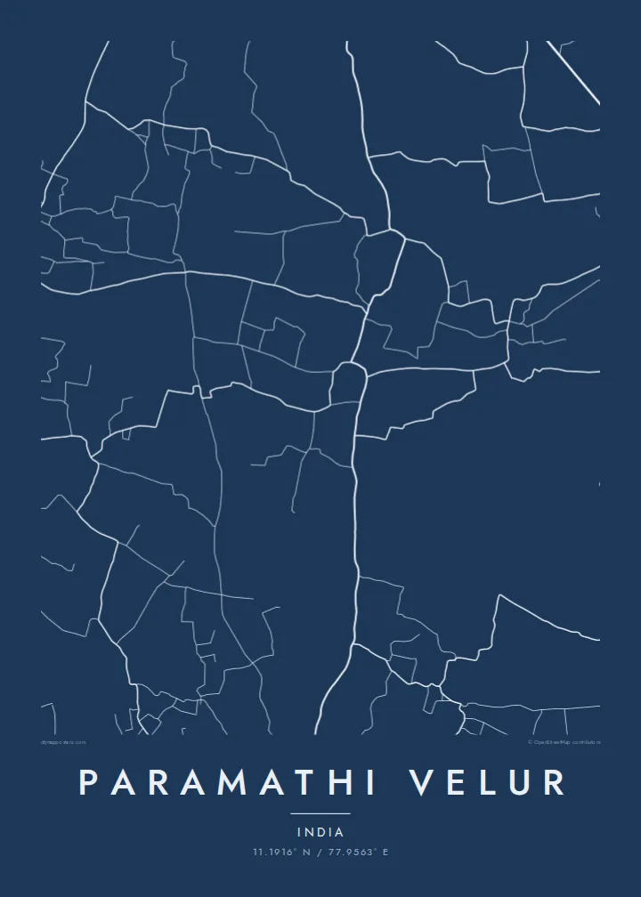 Paramathi Velur map poster — Blueprint