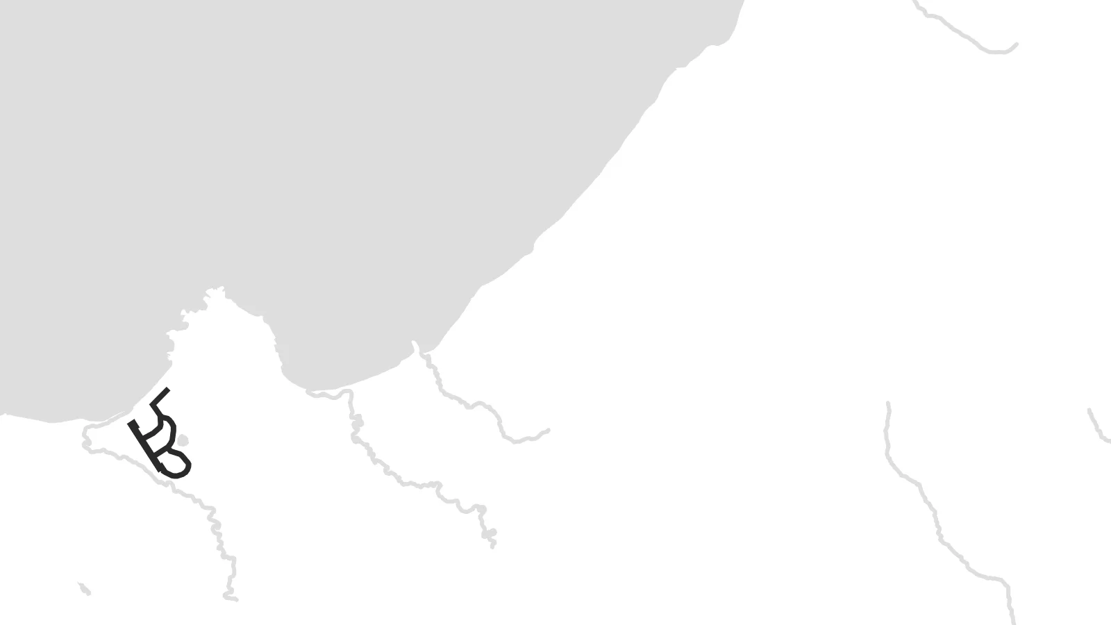 Постер с картой острова Парамушир — 300 DPI