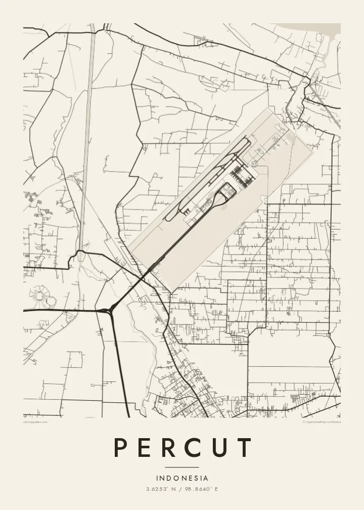 Percut map poster — Paper style