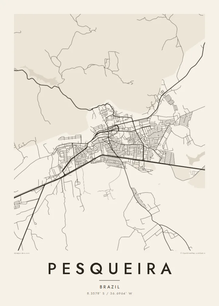 Pesqueira map poster — Paper
