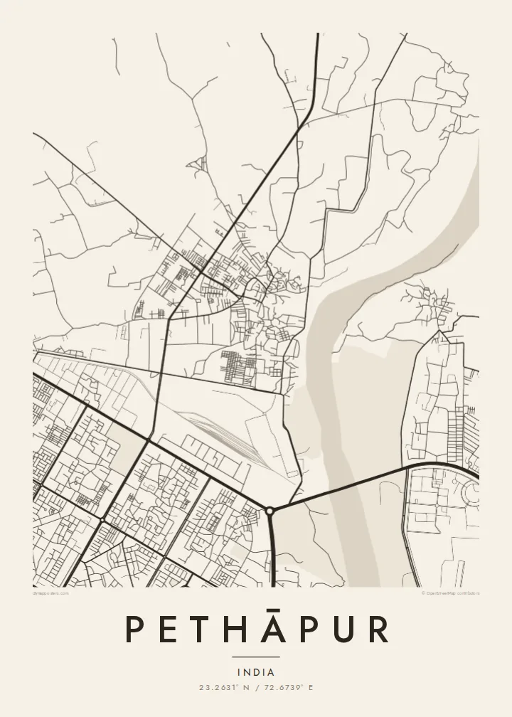 Pethāpur map poster — Paper