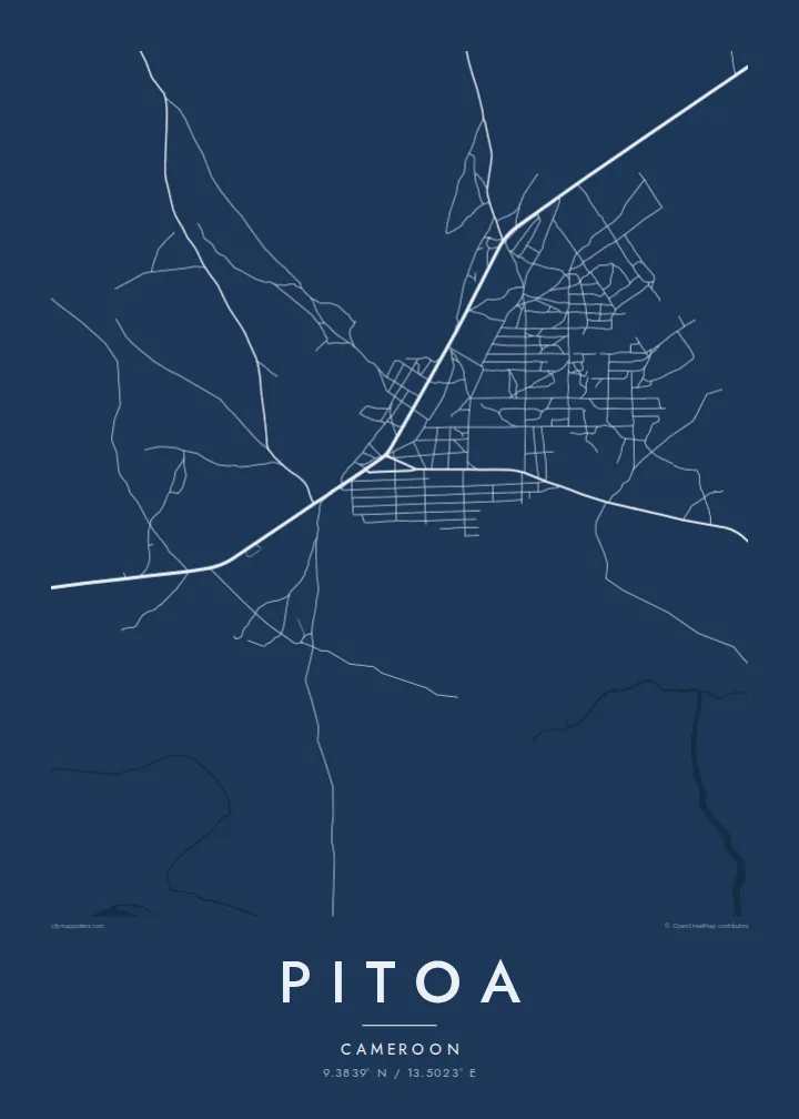 Pitoa map poster — Blueprint