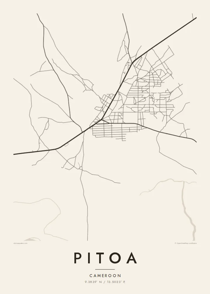 Pitoa map poster — Paper