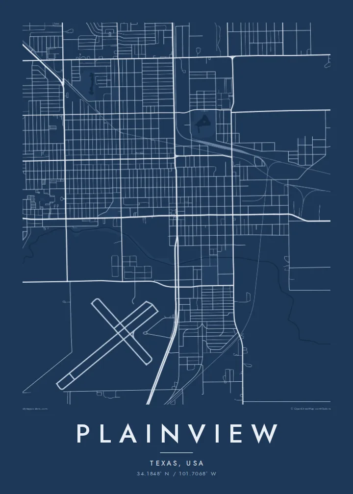 Plainview map poster — Blueprint