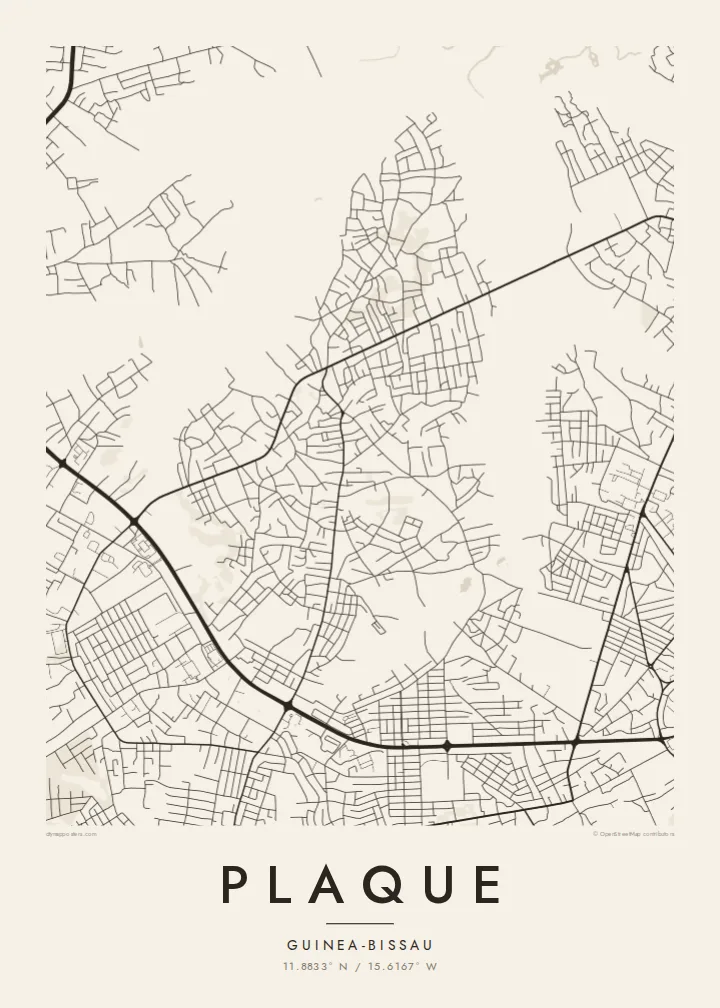 Plaque map poster — Paper style
