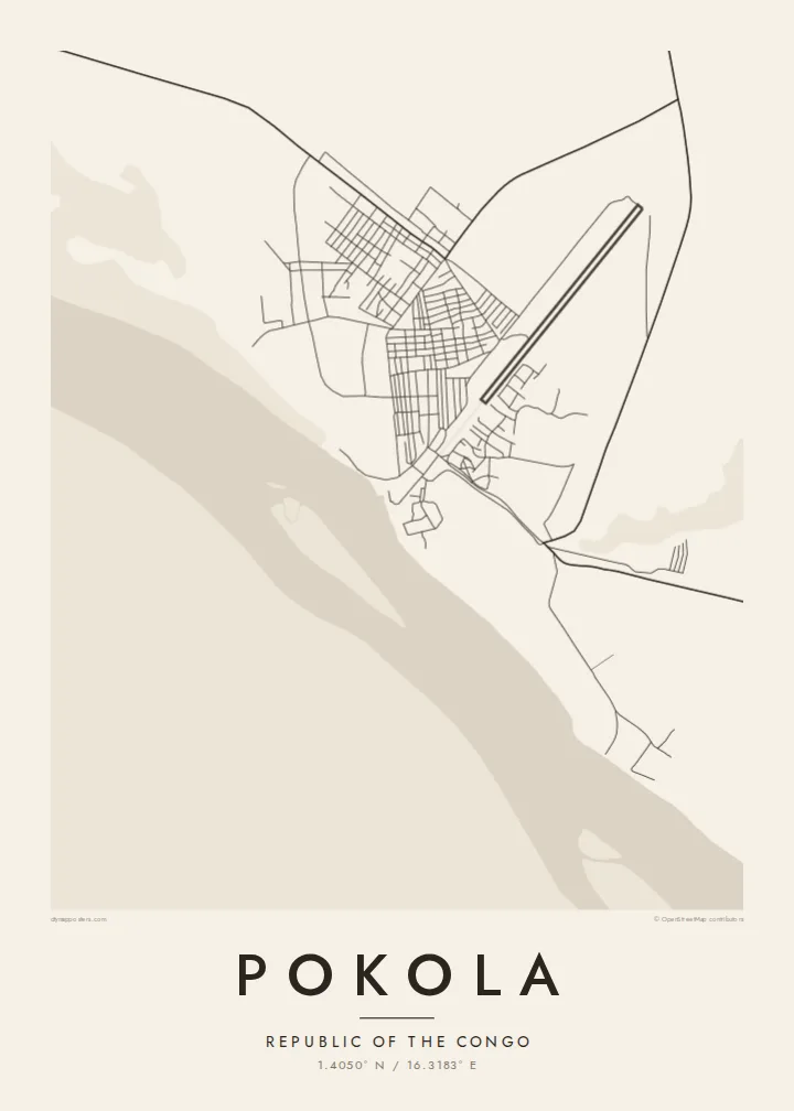 Pokola map poster — Paper style