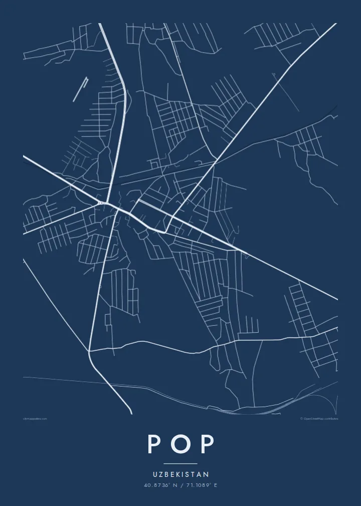 Pop map poster — Blueprint