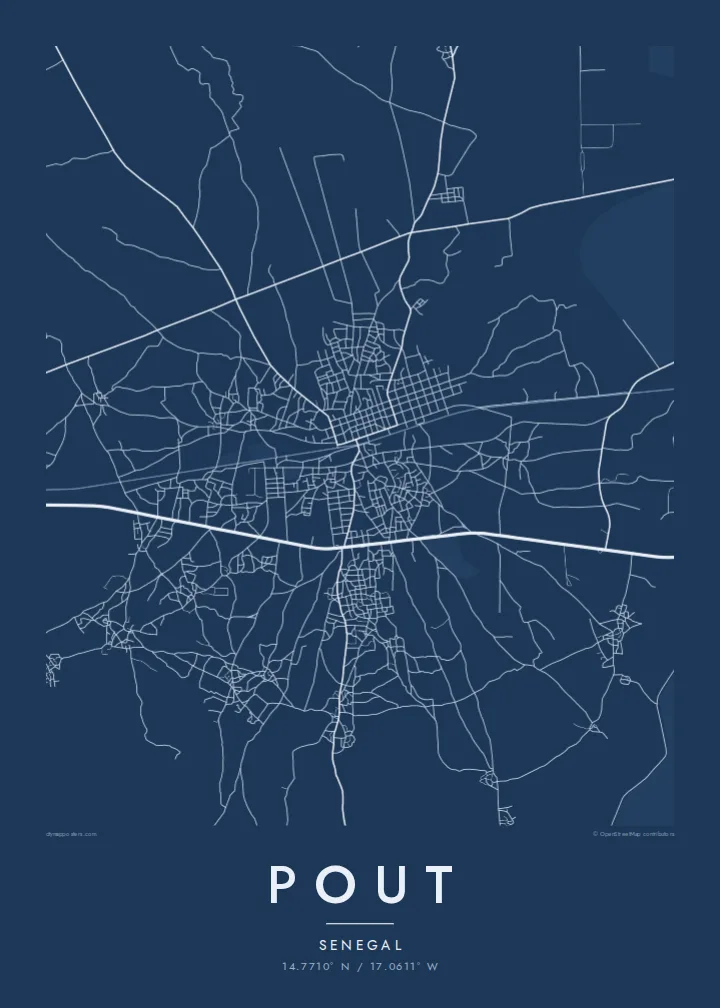 Pout map poster — Blueprint
