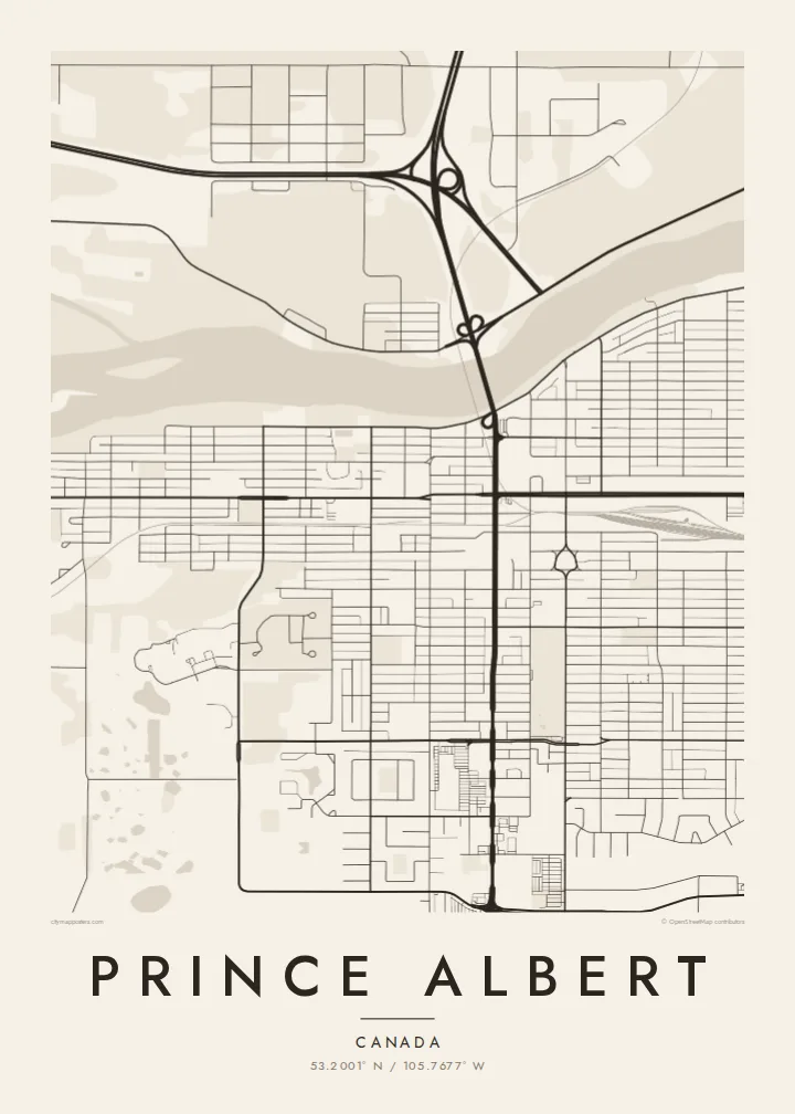Prince Albert map poster — Paper