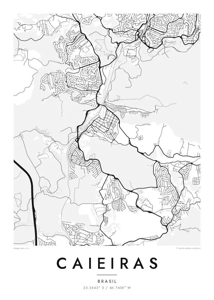 Pôster mapa de Caieiras — Classic