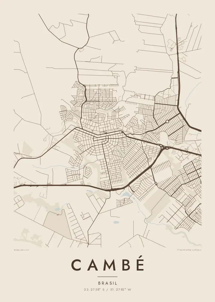 Pôster mapa de Cambé — Sand
