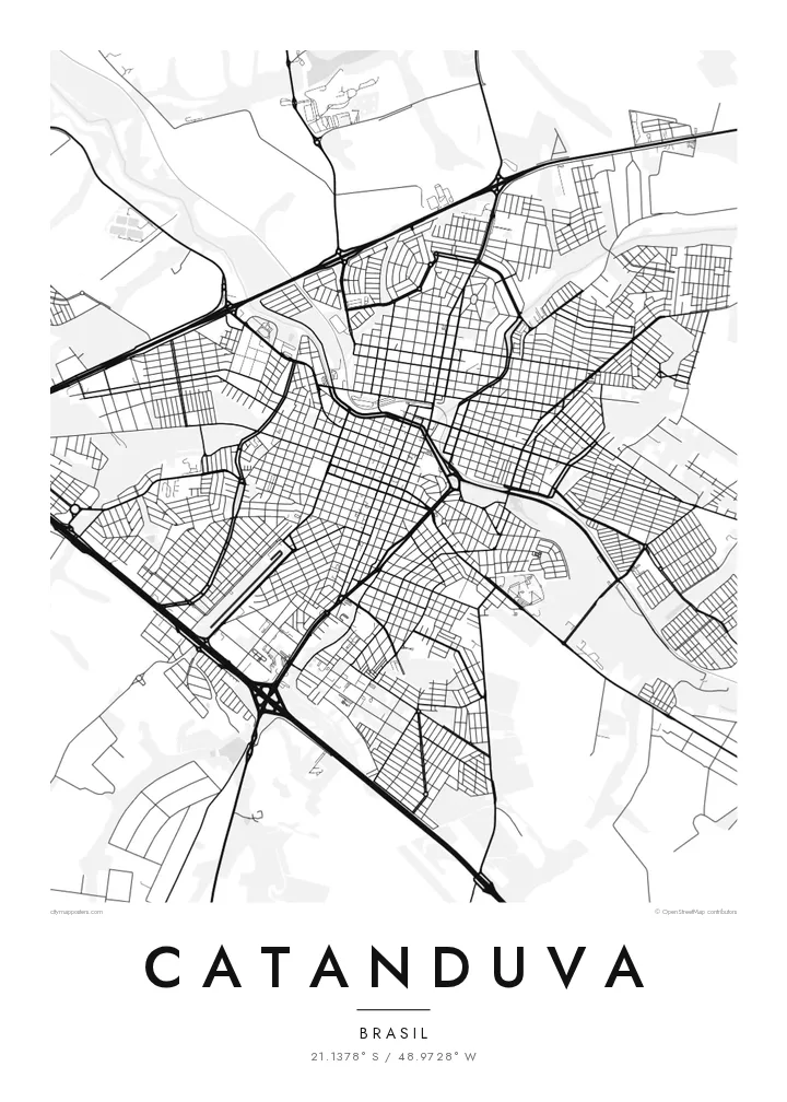 Pôster mapa de Catanduva — Classic