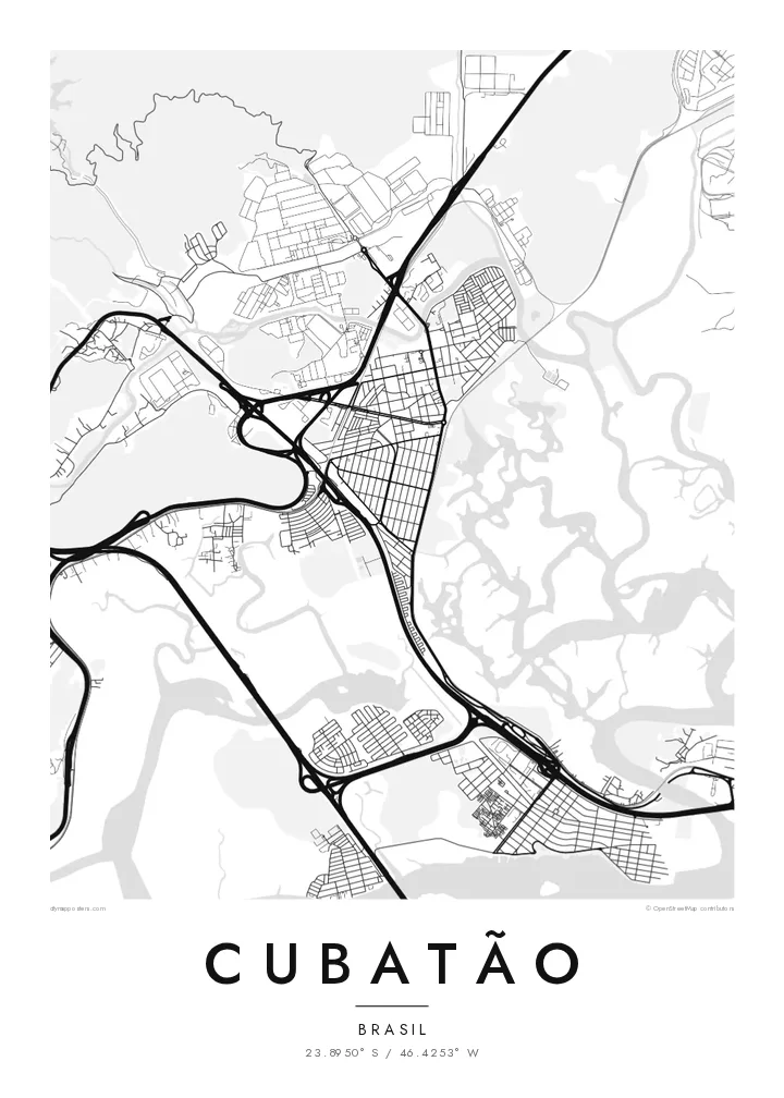 Pôster mapa de Cubatão — Classic