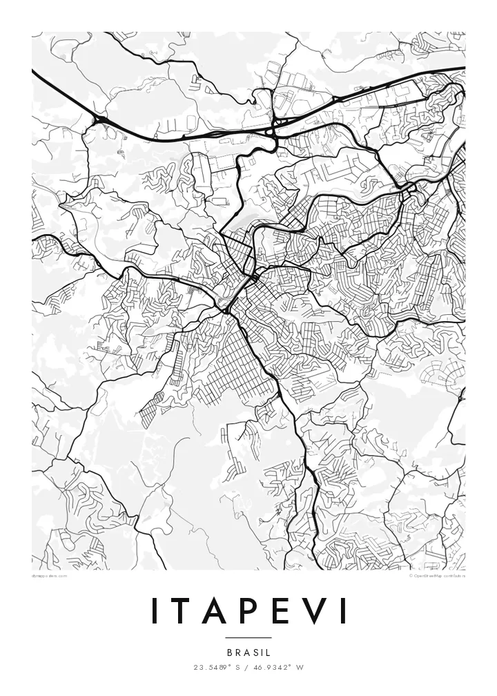 Pôster mapa de Itapevi — Classic