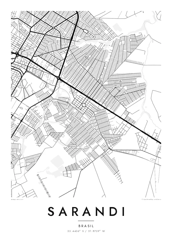 Pôster mapa de Sarandi — Classic