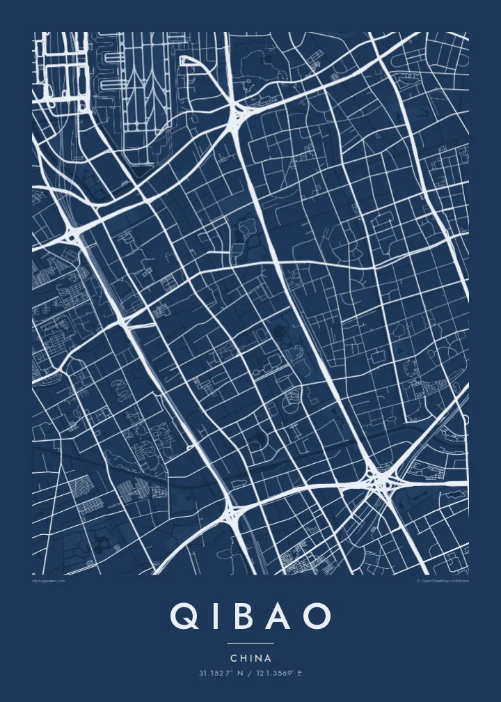 Qibao map poster — Blueprint