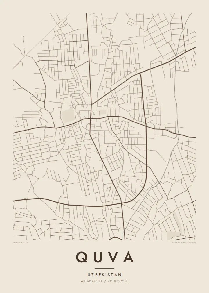 Quva map poster — Sand