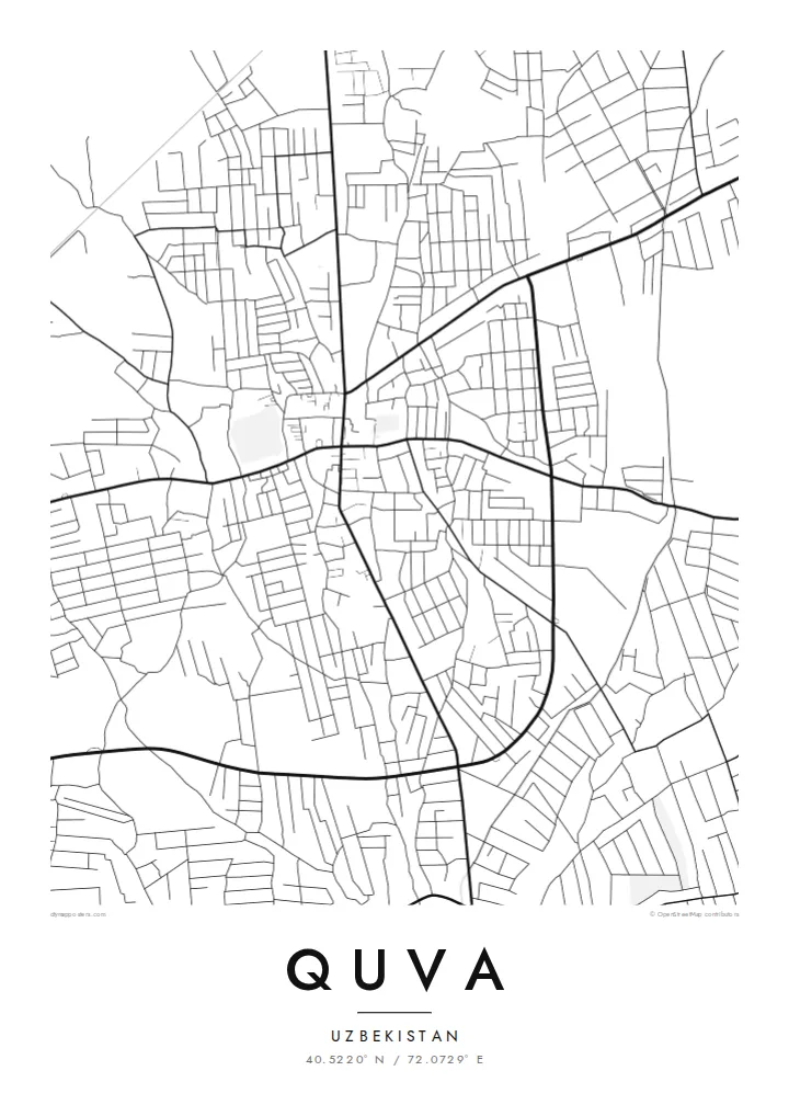 Quva map poster — Classic