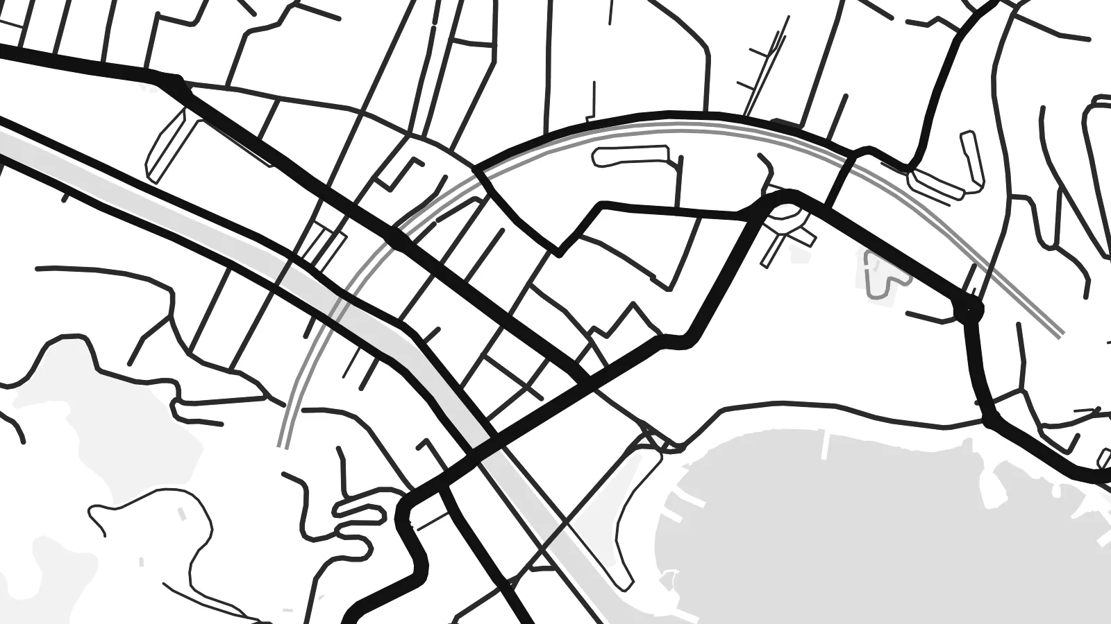Close-up of the Rapallo map poster at print resolution