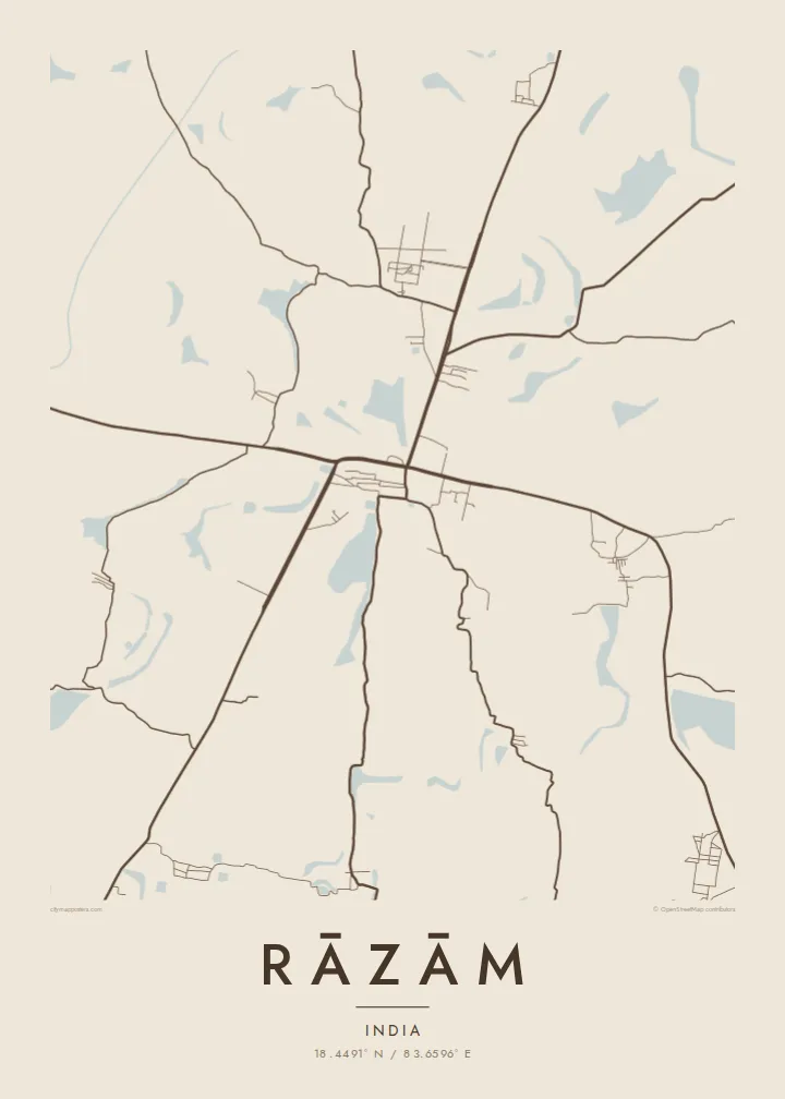 Rāzām map poster — Sand