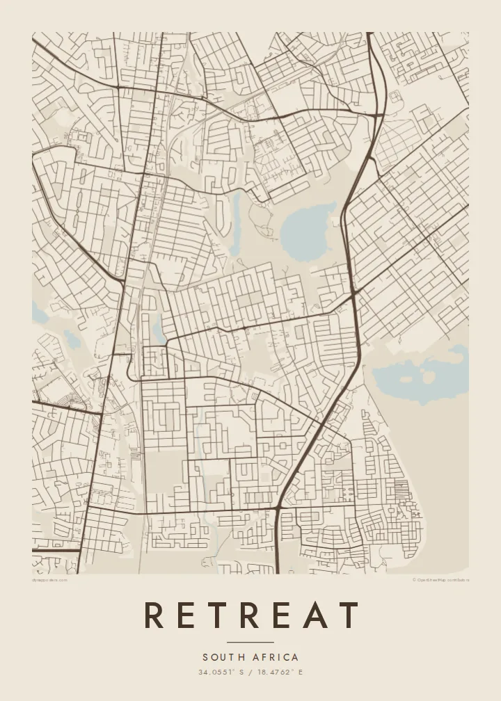 Retreat map poster — Sand