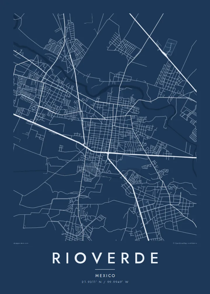 Rioverde map poster — Blueprint