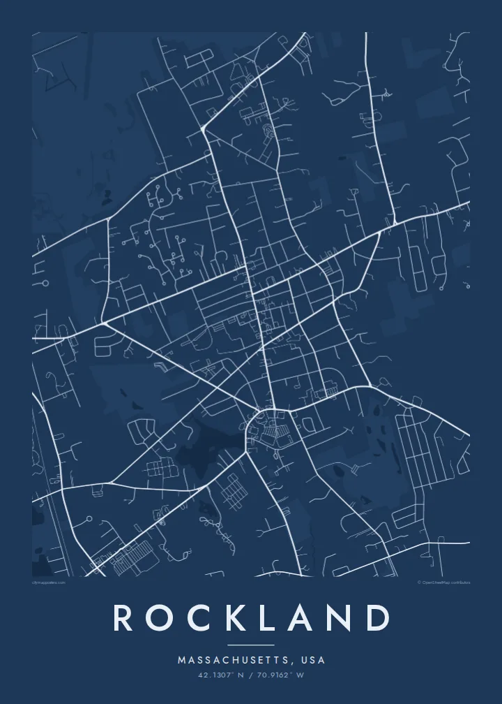 Rockland map poster — Blueprint