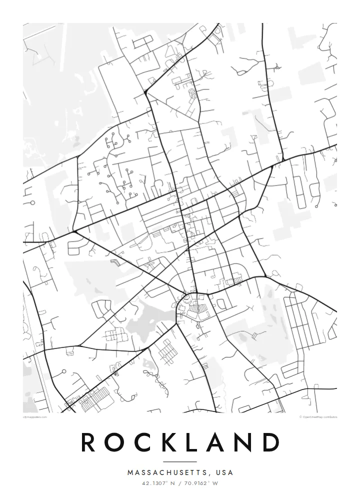 Rockland map poster — Classic