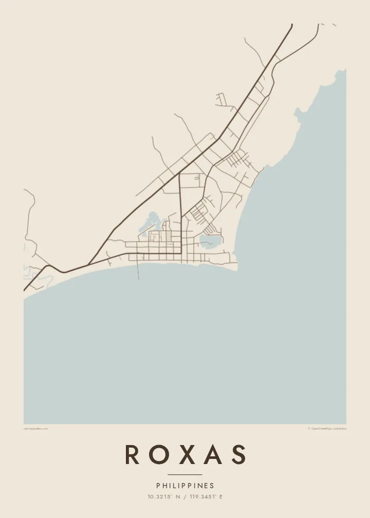 Roxas map poster — Sand