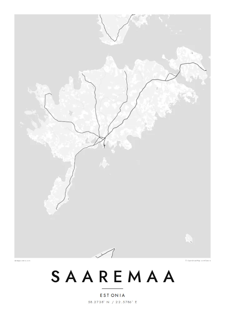 Saaremaa map poster