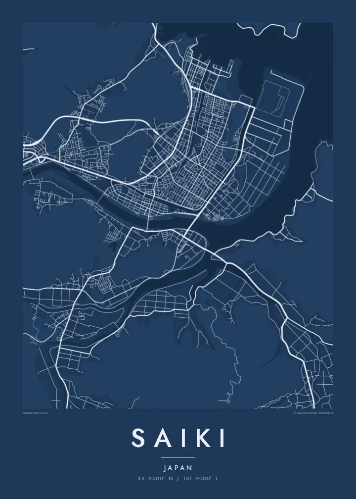 Saiki map poster — Blueprint
