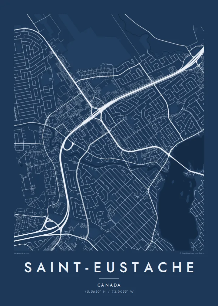 Saint-Eustache map poster — Blueprint