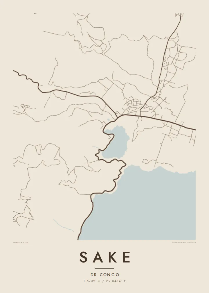 Sake map poster — Sand style